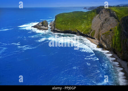 Vidio Cape in Cudillero in der Nähe von Ovinana in Asturien Spanien Stockfoto