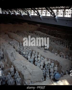 ESCULTURA - EJERCITO DE Terracotta-S III AC-DINASTIA QUINT. Lage: MAUSOLEO DE Qin Shi Huang. Stockfoto