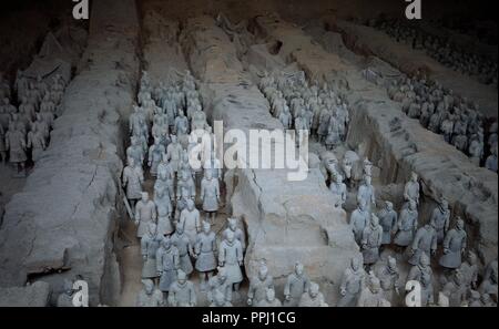 ESCULTURA - EJERCITO DE Terracotta-S III AC-DINASTIA QUINT. Lage: MAUSOLEO DE Qin Shi Huang. Stockfoto