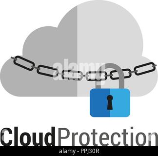 Cloud Protection online Stock Vektor