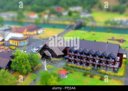 Miniatur von Flaam, Norwegen Stockfoto