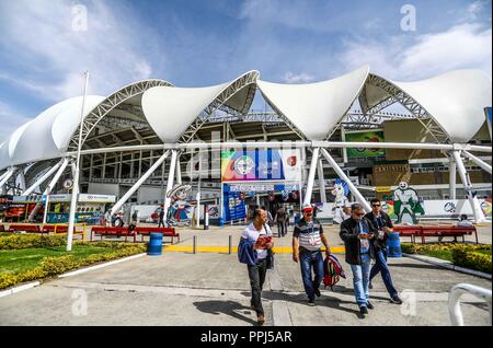 Aspekte der Panamerikanischen Stadion oder Stadion von Los Charros de Jalisco, vor Beginn der morgigen Baseball party Serie del Caribe 2018 zu werden. Stockfoto