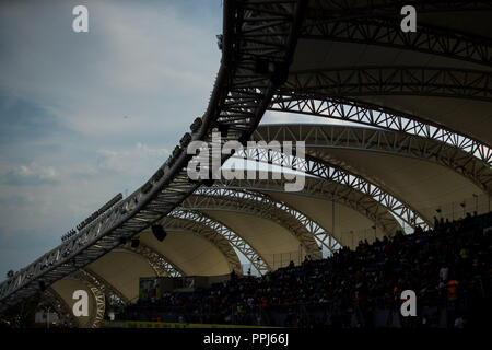 Vista panorámica del Estadio Panamericano o Estadio de Los Charros de Jalisco. Stadion. . Partido de Beisbol de la Serie del Caribe con el encuentro Stockfoto