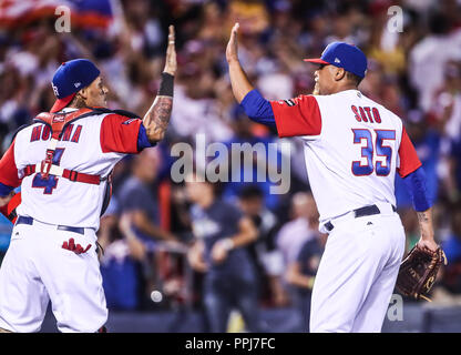 Giovanni Soto Krug Hospicio de Puerto Rico, durante el World Baseball Classic en Estadio Charros de Jalisco en Guadalajara, Jalisco, Mexiko. Marzo 1. Stockfoto