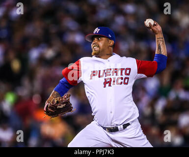 Giovanni Soto Krug Hospicio de Puerto Rico, durante el World Baseball Classic en Estadio Charros de Jalisco en Guadalajara, Jalisco, Mexiko. Marzo 1. Stockfoto