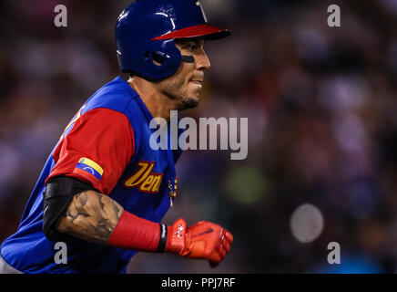Seth Lugo Krug Inicial de Puerto Rico hace lanzamientos en el Primer Inning, durante el Partido entre Puerto Rico contra Venezuela, World Baseball Stockfoto
