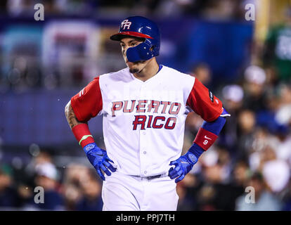 Seth Lugo Krug Inicial de Puerto Rico hace lanzamientos en el Primer Inning, durante el Partido entre Puerto Rico contra Venezuela, World Baseball Stockfoto