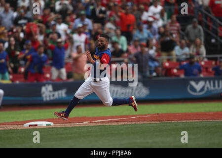 Jose Altuve de Venezuela corre rumbo a Home en la Quinta entrada, durante el Partido entre Italia vs Venezuela, World Baseball Classic en Estadio Char Stockfoto