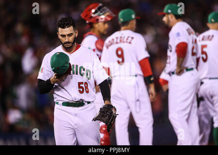 Miguel Gonzalez ¨ El Mariachi ¨ Krug inicial por Mexiko Verkauf del Partido en el Quinto Inning, durante el Partido entre Mexiko vs Puerto Rico, Welt B Stockfoto