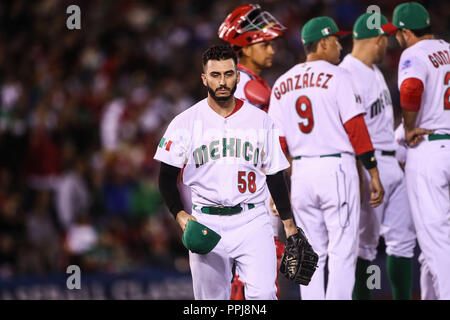 Miguel Gonzalez ¨ El Mariachi ¨ Krug inicial por Mexiko Verkauf del Partido en el Quinto Inning, durante el Partido entre Mexiko vs Puerto Rico, Welt B Stockfoto