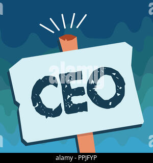 Handschrift text Ceo. Begriff Sinne Main verantwortliche Person für die Leitung eines Unternehmens Operating Officer. Stockfoto