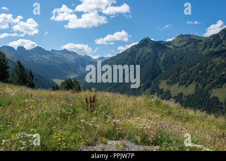 Berge in der bonaigua im Tal von Aran, Pyrenäen, Spanien Stockfoto