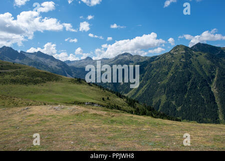 Berge in der bonaigua im Tal von Aran, Pyrenäen, Spanien Stockfoto