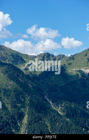 Berge in der bonaigua im Tal von Aran, Pyrenäen, Spanien Stockfoto