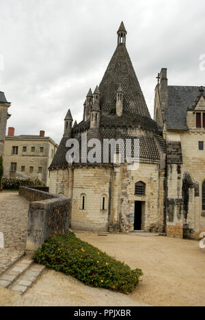 Teil der Abbaye de Fontevraud (Königliche Abtei von Fontevraud oder Fontevrault) im Dorf von Fontevraud-l'Abbaye, in der Nähe des Flusses Loire Stockfoto