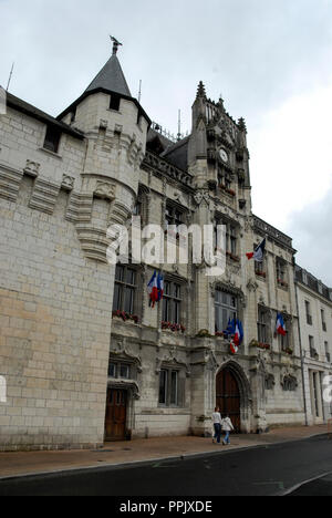 16. jahrhundert Hotel de Ville (Rathaus) in Saumur, am Ufer des Flusses Loire im Val de Loire (Loire Tal) in Frankreich. Saumur ist eine medieva Stockfoto