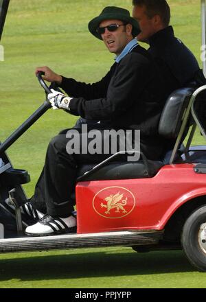 Allstar Golf, Celtic Manor, Newport, 2005. Schauspieler James Nesbitt Stockfoto