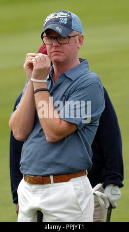 Allstar Golf, Celtic Manor, Newport, 2005. DJ Chris Evans. Stockfoto