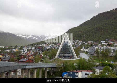 Arktische Kathedrale in Tromsø, Norwegen Stockfoto