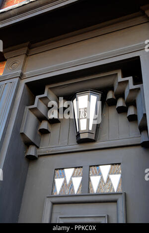 Ansicht von 78 Derngate, Northampton. Das einzige Haus in England, entworfen von Charles Rennie Mackintosh für w.j. Bassett-Lowke Stockfoto