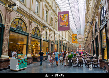 Galeries Royales Saint-Hubert, Koningsgalerij, Brüssel, Belgien Stockfoto