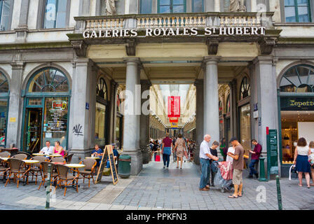 Galeries Royales Saint-Hubert, Koningsgalerij, Brüssel, Belgien Stockfoto