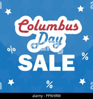 Columbus Day verkauf Verkaufsförderung, Werbung, Poster, Banner, Template Stock Vektor