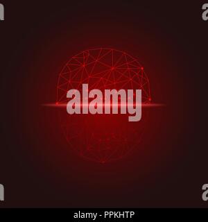 Gesicht Symbol scannen. Gesichtserkennung System, Vector Illustration Stock Vektor