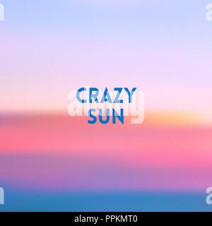 Platz unscharf Hintergrund - Sonnenuntergang Farben mit motivierenden Zitat Stock Vektor