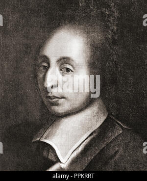 Blaise Pascal, 1623 - 1662. Französischer Mathematiker, Physiker, Erfinder, Schriftsteller und katholischer Theologe. Stockfoto