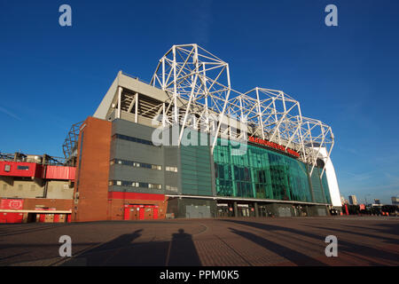 Old Trafford, das Zuhause Stadion von Manchester United FC Stockfoto