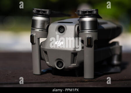 Ansicht der Rückseite des DJI Mavic2 Pro Drohne Stockfoto