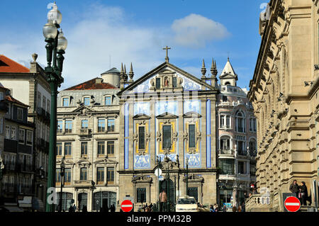 Avenue von São Bento Bahnhof. Porto, Portugal Stockfoto