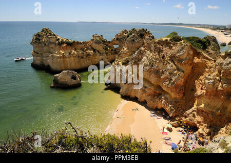 Praia dos Três Irmãos, Algarve, Portugal Stockfoto