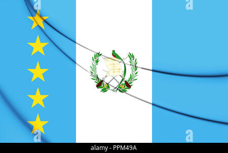 3D-Presidential Standard in Guatemala. 3D-Darstellung. Stockfoto