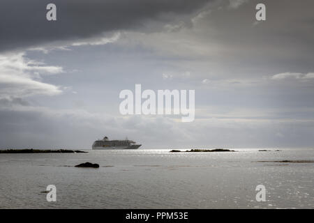 Die Welt ein Luxus Apartment schwimmende Schiff aus Islay in der Inneren Hebriden von Schottland Stockfoto