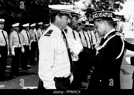 Die Zeremonie an Montluc nationalen Polizei Kaserne, Lyon, Frankreich Stockfoto