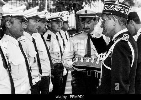 Die Zeremonie an Montluc nationalen Polizei Kaserne, Lyon, Frankreich Stockfoto