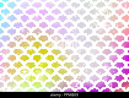 Kawaii mermaid Hintergrund mit Prinzessin rainbow Skalen Muster. Stock Vektor