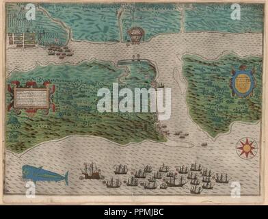 Boazio-Sir Francis Drake in St. Augustine. Stockfoto