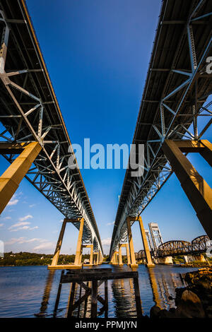 Gold Star Memorial Bridge New London, Connecticut, USA Stockfoto