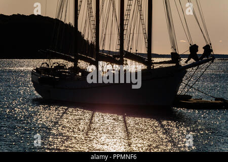 Schoner Margaret Todd Bar Harbor, Maine, USA Stockfoto