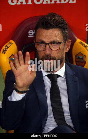 Rom, Italien. 26. September 2018. 26.09.2018, Stadio Olimpico, Rom, Italien. SERIE A: EUSEBIO DI FRANCESCO während der italienischen Serie A Match zwischen A.S. ROMA V FROSINONE im Stadio Olimpico in Rom. Credit: Marco iacobucci/Alamy leben Nachrichten Stockfoto