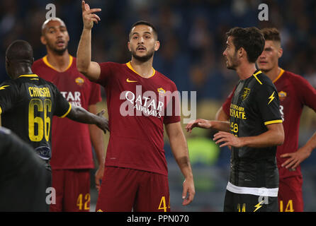 Rom, Italien. 26. September 2018. 26.09.2018, Stadio Olimpico, Rom, Italien. SERIE A: MANOLAS in Aktion während der italienischen Serie A Match zwischen A.S. ROMA V FROSINONE im Stadio Olimpico in Rom. Credit: Marco iacobucci/Alamy leben Nachrichten Stockfoto