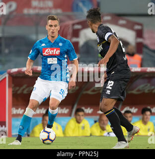 Neapel, Kampanien, Italien. 26 Sep, 2018. Milik der SSC Neapel in der Serie A Fußballspiel zwischen SSC Napoli und Parma Calcio San Paolo Stadion gesehen. Credit: Ernesto Vicinanza/SOPA Images/ZUMA Draht/Alamy leben Nachrichten Stockfoto