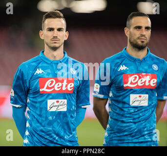 Neapel, Kampanien, Italien. 26 Sep, 2018. Fabian Ruiz von SSC Napoli gesehen, bevor die Serie ein Fußballspiel zwischen SSC Napoli und Parma Calcio San Paolo Stadions. Credit: Ernesto Vicinanza/SOPA Images/ZUMA Draht/Alamy leben Nachrichten Stockfoto