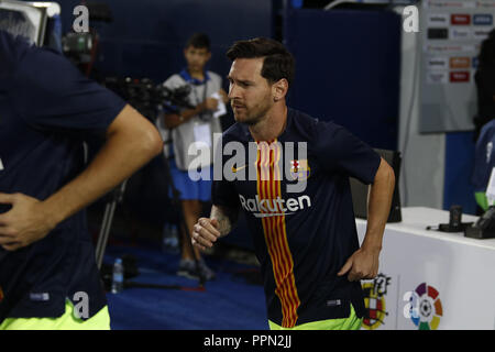 Leganes, Madrid, Spanien. 26 Sep, 2018. Lionel Messi (FC Barcelona) vor dem Spiel. La Liga Match zwischen CD Leganes und FC Barcelona im Butarque Stadion gesehen. Credit: Manu Reino/SOPA Images/ZUMA Draht/Alamy leben Nachrichten Stockfoto