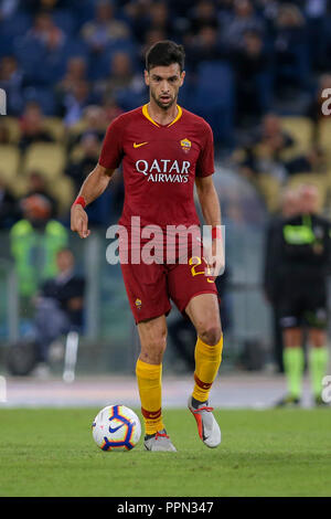 Stadio Olimpico, Rom, Italien. 26 Sep, 2018. Serie A Fussball, Roma gegen Frosinone; Javier Pastore der Roma steuert die Kugel Credit: Aktion plus Sport/Alamy leben Nachrichten Stockfoto