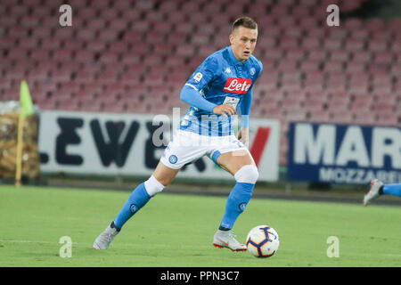 Napoli, Kampanien, Italien: 2018-09-26 italienische Serie A Fußballspiel SSC Neapel - Parma im San Paolo Stadion in Foto Piotr Zielinski (Antonio Balasco) Credit: Antonio Balasco/Alamy leben Nachrichten Stockfoto