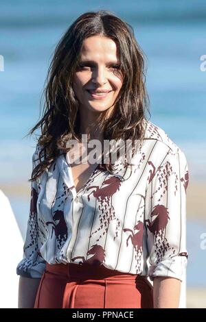 San Sebastian, Spanien. 27 Sep, 2018. Juliette Binoche an der High Life photocall während der 66Th San Sebastian Film Festival Kursaal Terrasse in San Sebastian, Spanien am 27. September 2018 Quelle: Jimmy Olsen/Medien Punch *** Keine Spanien***/Alamy leben Nachrichten Stockfoto